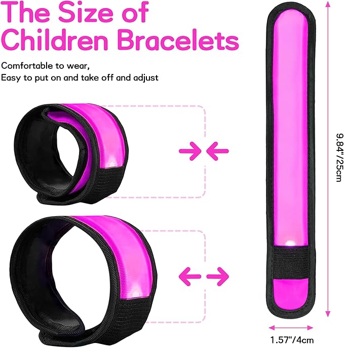 6 PCS LED Reflective Gear, LED Wristbands, LED Light Up Wristbands for Walking, Running, Jogging, Concerts, Sports, Camping, Sporting Events, Party, Rave Accessories