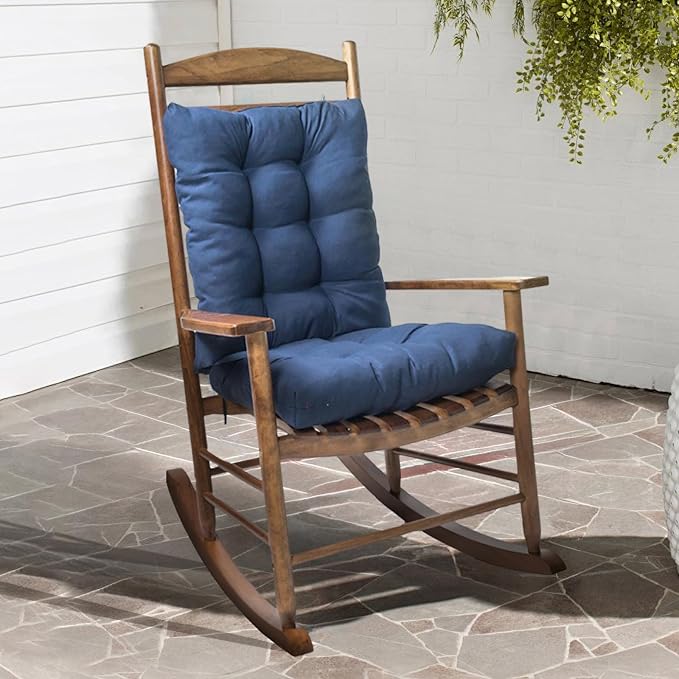 Indoor Outdoor Dining Chair Cushions, Pack of 1 Tufted Chair Cushions with Ties for Patio Furniture, Brown