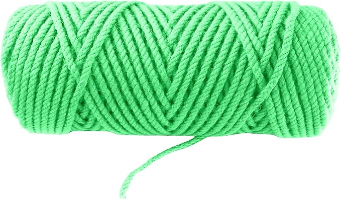 4mm x 100 Feet Light Green Jute Rope, Twine for Gardening Tomato Climbing Plant Tie Floristry Crafts Gift Wrapping Packing Decor