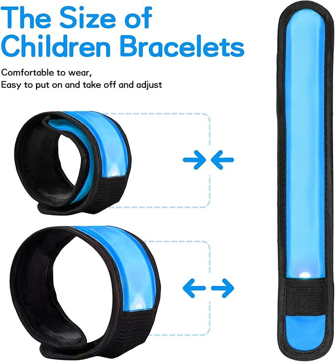 6 PCS LED Reflective Gear, LED Wristbands, LED Light Up Wristbands for Walking, Running, Jogging, Concerts, Sports, Camping, Sporting Events, Party, Rave Accessories