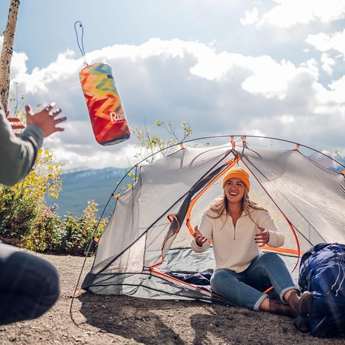 Rumpl Original Puffy Blanket - Warm, Water-Resistant Camping Blanket with 100% Recycled Synthetic Insulation, 52"x75", Original Puffy V1, Forest Fade