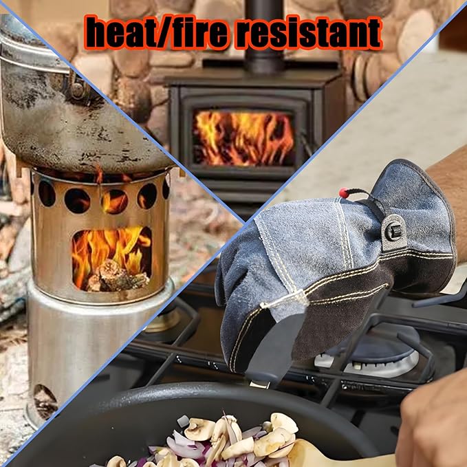 Cowhide Leather Work Gloves for Gardening,Construction,Welding,Chainsaw,Farm,Cotton Lined,Utility