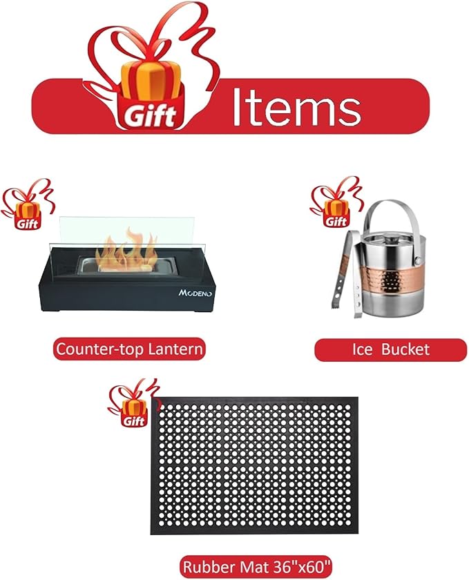 Elementi+ | Bundle Riviera Gas Fire Pit Cast Concrete 60" Rectangular Fire Table, Outdoor Fire Pit Electronic Ignition | Canvas Cover, Fire Glass and Burner Lid Included | Light Gray | Natural Gas