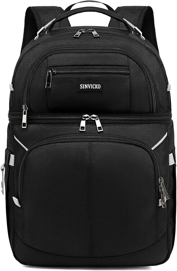 Insulated Cooler Backpack,Double Deck Leakproof Cooler Bag,Insulated Backpack Cooler Lunch Backpack for Men Women