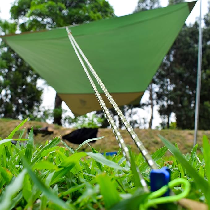 GEERTOP 6 Pack 5 mm Guy Lines Ultralight Tent Cords with Aluminum Adjuster Tensioner Outdoor Camping Guylines Ropes for Tent Tarp, Canopy Shelter, Climbing, Hiking Backpacking Survival Gear