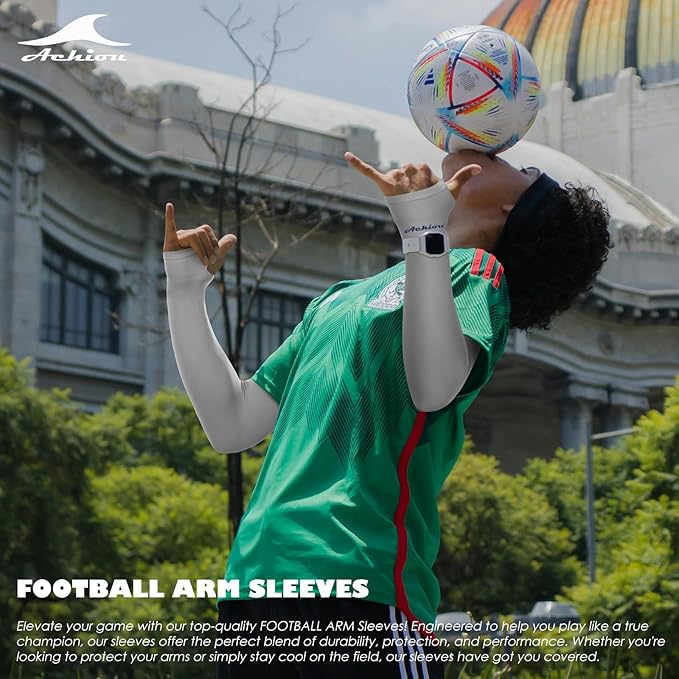 Achiou Arm Sun Sleeves Compression UV Protection Cooling for Men Women Summer Sunblock Basketball Football, Cover Arms Tattoo