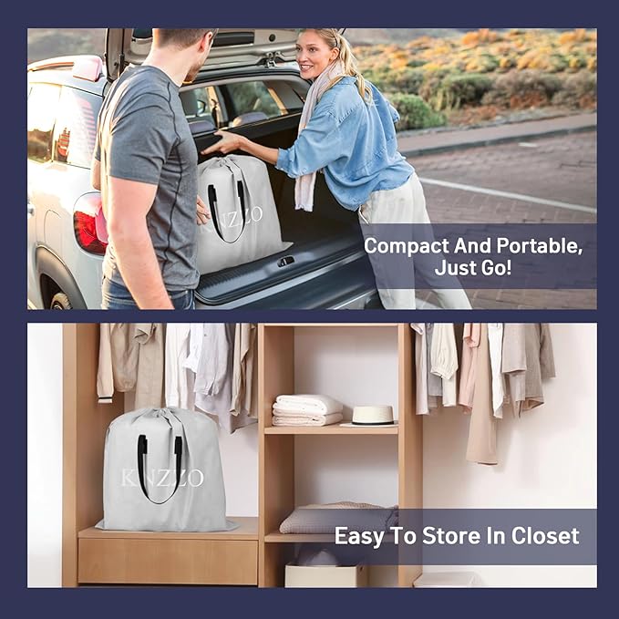 Air Mattress Queen with Built-in Pump, Blow Up Mattress with Soft Flocked Top, Leakproof Inflatable Mattress, Foldable Waterproof Air Bed for Home, Guests, Camping, with Storage Bag