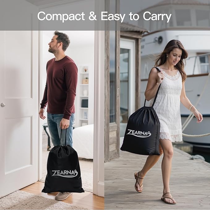 2025 Upgraded Queen Air Mattress with Built in Pump,16'' Comfort Blow up Mattress, Quiet Surface Portable Inflatable Mattress, Air Bed with Storage Bag for Guests, Home, Camping, 660 lbs Max