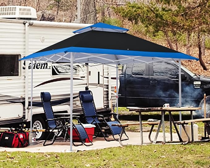 COOSHADE 13x13Ft Pop Up Canopy Tent Instant Folding Shelter 169 Square Feet Large Outdoor Sun Protection Shade(Black)