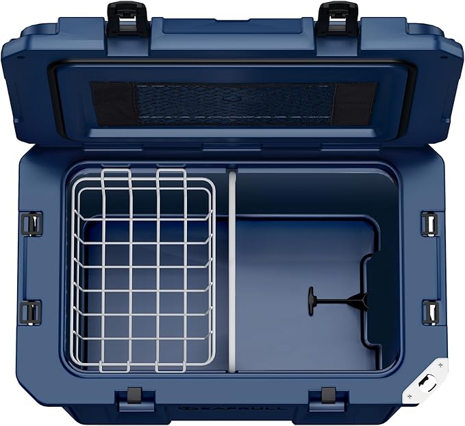 Hard Cooler, Insulated Ice Chest Box Holds Ice for More Days, Portable Cooler with Handle, Cup Holders, Double Latches for Camping Drink, Beach, Picnic, Fishing, Boat, Barbecue