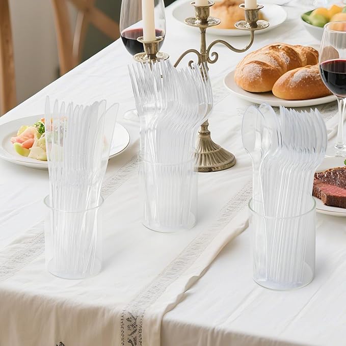 1500 Count Clear Plastic Spoons Bulk - Plastic Silverware Spoons Heavy Duty, Premium Disposable Spoons, BPA-Free, Heat Resistant, Suitable for Parties, Events, and Everyday Use