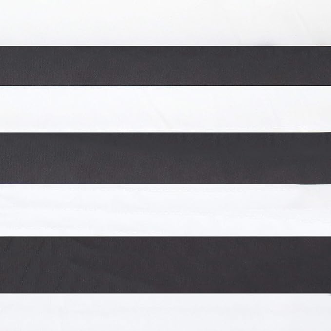 Sunnydaze Quilted Outdoor Hammock with Spreader Bars - Heavy-Duty 450-Pound Capacity Double Hammock for Outside - Black and White