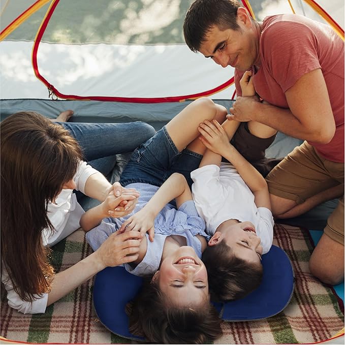 TREKOLOGY Inflatable Camping Pillow with Removable Cover - Ultralight Backpacking, Hiking, Beach, Travel Sleeping Pillow - Compact, Portable, Comfortable Camp Pillow for All Adventures ALUFT Plus SE