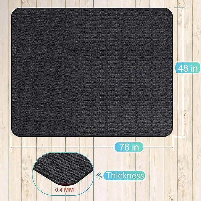 UBeesize Large 76x48 inches Under Grill Mat for Outdoor Grill,Double-Sided Fireproof Grill Pad for Fire Pit,Indoor Fireplace Mat Fire Pit Mat,Oil-Proof Waterproof BBQ Protector for Deck and Patio