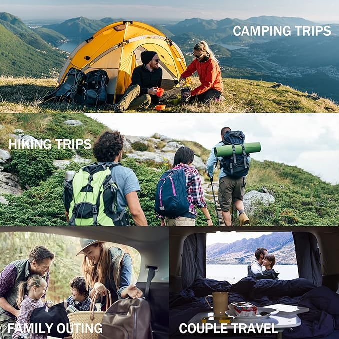 Down Sleeping Bag for Adults 0°F 10°F 15°F 20°F Backpacking Sleeping Bag for Cold Weather with Compression Sack