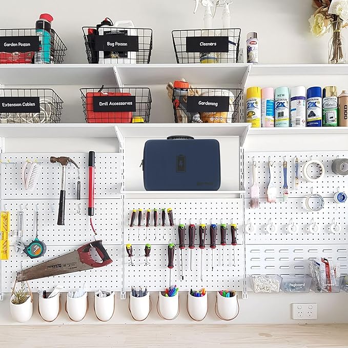 MOSLA Battery Organizer, Waterproof Battery Organizer Storage Case with Tester BT-168 (Dark Blue&Black)