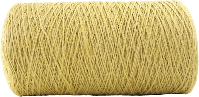 1mm x 2000 Feet Yellow Jute Rope, Twine for Gardening Tomato Climbing Plant Tie Floristry Crafts Gift Wrapping Packing Decor