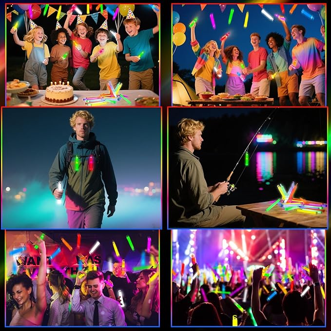 54 Pcs Glow Sticks - 4 inch Glow In the Dark Sticks Halloween Party Favors, Waterproof Glow Sticks Lights Bulk Party Pack for Kids with 9 Hours Duration, Party Favors Light Stick for Halloween Party