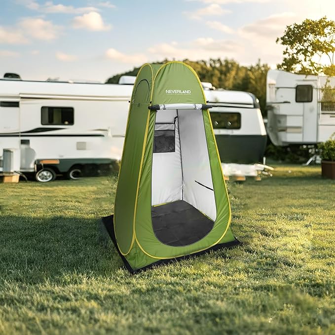 NEVERLAND Pop Up Privacy Shower Tent - Portable Changing Shower Tent, Dressing Room, Bathroom, Outdoor Rain Shelter for Camping, Hiking, Beach
