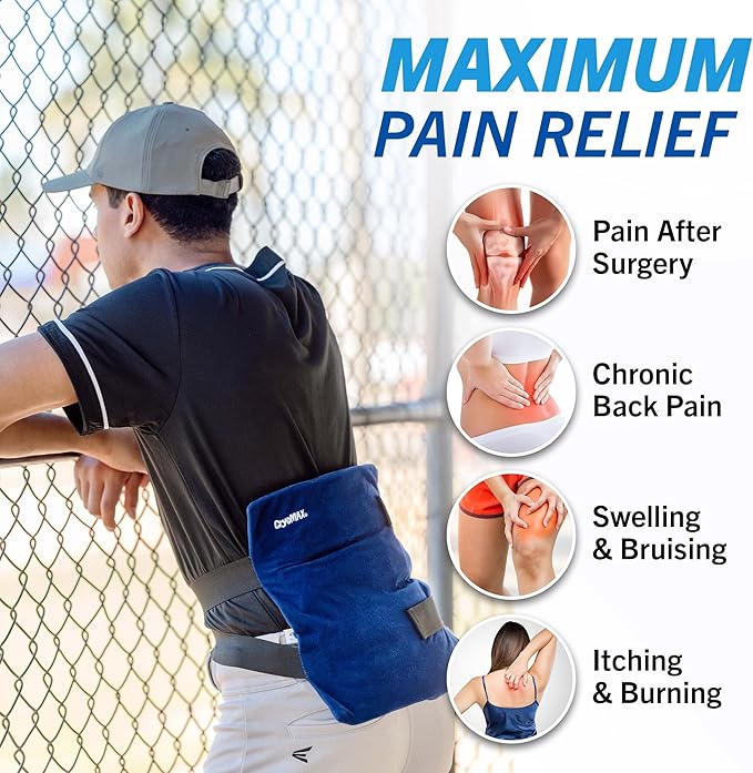 CryoMAX Cold Pack, Reusable, Latex Free, 8 Hour Cold Therapy, Large, 12" x 12" (1 Count)