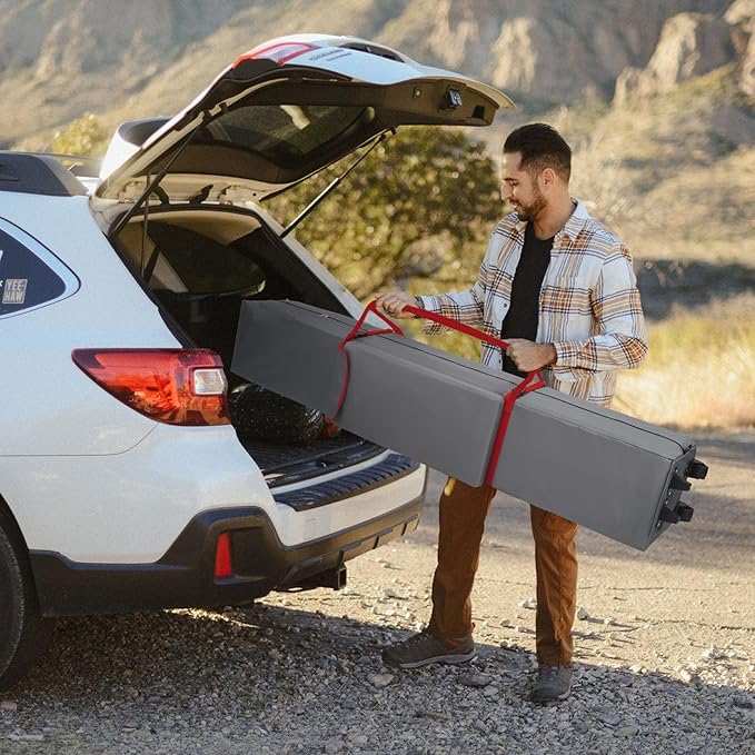 Cuddly Nest Wheeled Canopy Bag Replacement for 10x20ft Pop Up Canopy Tent-Rolling Carry Storage Bag with Sturdy Handles/Buckle Strap and Pocket