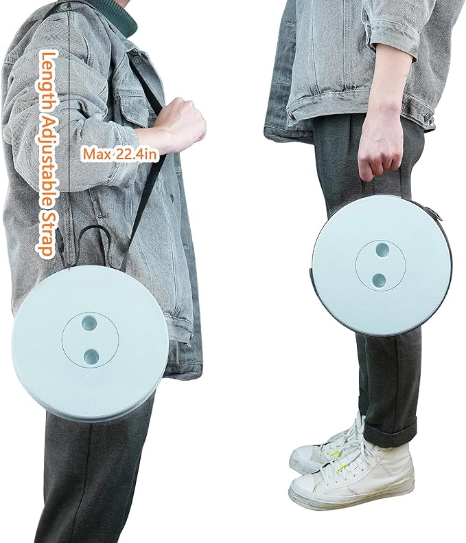 Boreeman Upgraded Folding Stool Lightweight Yet More Sturdy with Load Capacity 400lbs Portable Collapsible Stool for Camping Fishing Hiking BBQ (Ice Cream)