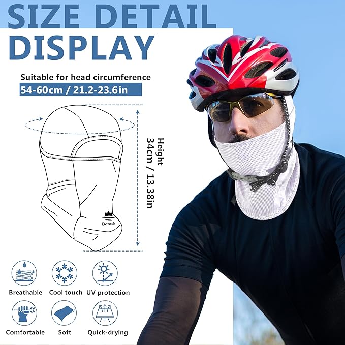 Balaclava Face Mask Sun UV Protection Breathable Full Head Mask for Men Women Skiing Cycling