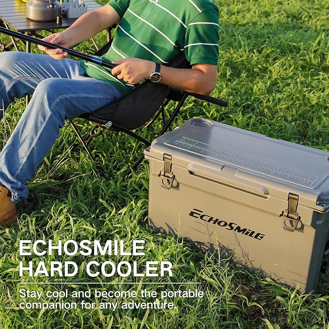 EchoSmile 25/30/35/40/60/75 Quart Rotomolded Cooler, Built to Stand up to The Rigors of The Journey