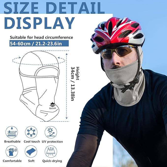 Balaclava Face Mask Sun UV Protection Breathable Full Head Mask for Men Women Skiing Cycling