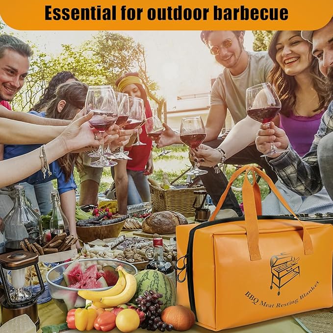 BBQ Blanket for Resting Meat,Insulated Meat Resting Bag,Meat Resting Bag,Rest BBQ Blanket,Insulated Meat Resting Bag