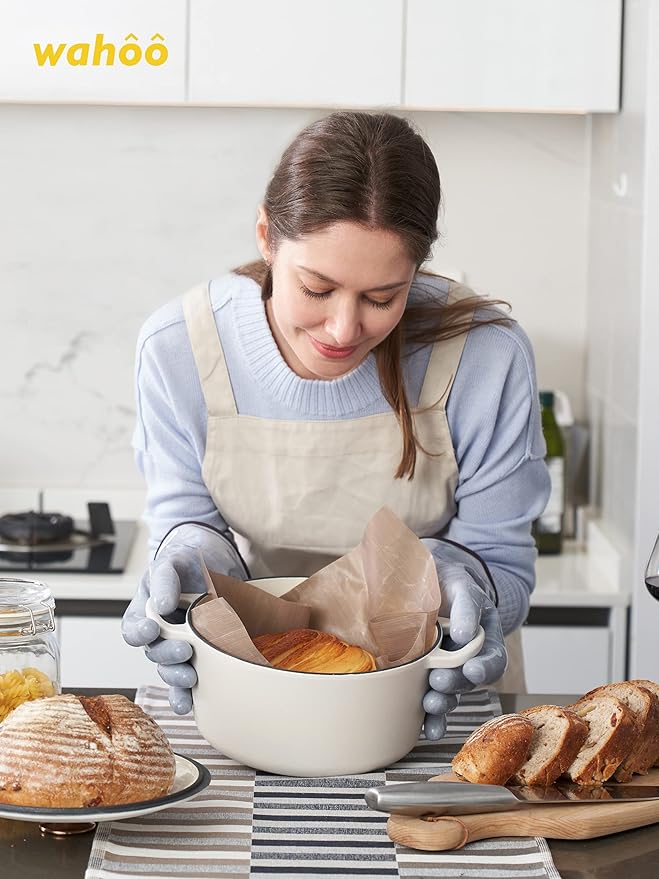 LANON Protection Wahoo Liquid Silicone Smoker Oven Gloves, Food-Contact Grade, Heat Resistant Gloves for Cooking, Grilling, Baking, Purple, XXL/11