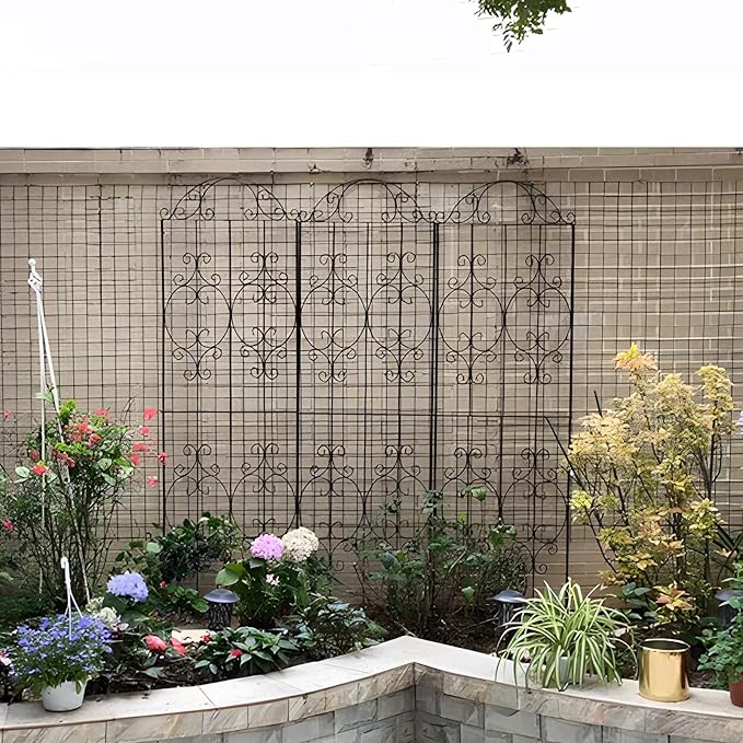 Garden Trellis 2 Pack 80 Inch.H x 22 Inch.W Heavy-Duty Climbing Plant Trellis Metal Plant Supports Suitable Supporting Climbing Plants Outdoor, Roses, Vegetables, Vines, Flowers