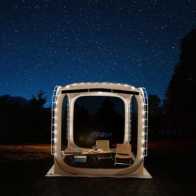 HOOYEAH Pop-up Tent Screenhouse, Portable Screened Tent Camping Canopy Foldable Instant Screen Room Outdoor Gazebo with Mosquito Net for Patio, Backyard, Garden and Outdoor Activities, 6x6