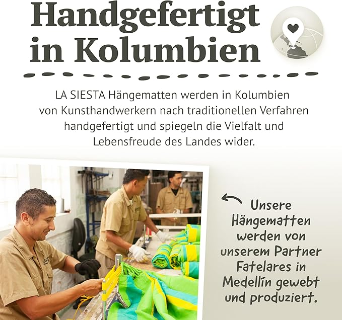 LA Siesta Brisa Classic Hammock, Handmade, Weather-Resistant, Tear-Resistant Hammock for Indoor & Outdoor Relaxation, Size-King - Wave