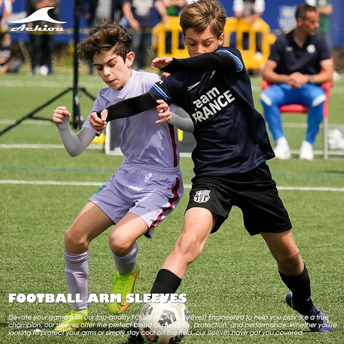 Achiou Arm Sun Sleeves Compression UV Protection Cooling for Men Women Summer Sunblock Basketball Football, Cover Arms Tattoo