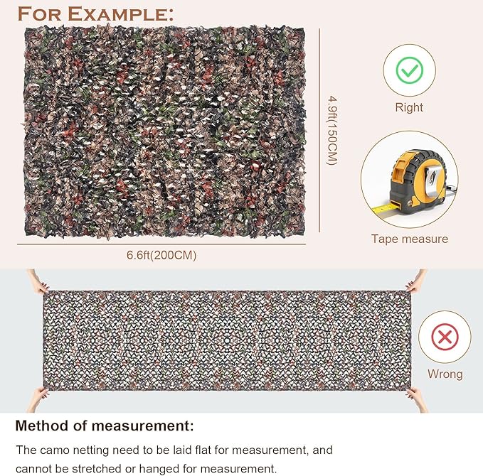 FLYEGO GEN 2 Camo Netting Camouflage Netting Hunting Blind Camo Net Camouflage Nets Military Surplus for Shooting Party Decoration Photograph Car Cover Sunshade