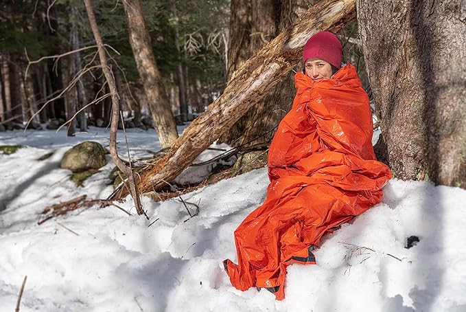 Survive Outdoors Longer 90% Emergency Bivvy - Comes with Survival Whistle & Tinder Paracord Drawstring - Add to Emergency Kit & Hiking Gear - Waterproof, Windproof & Tear-Resistant