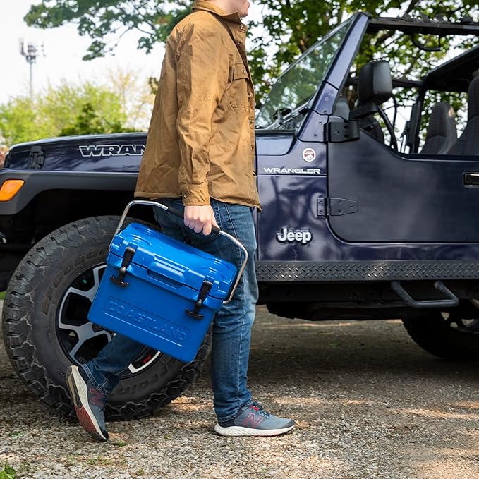 Coastland Bay Series Cooler Premium Everyday Use Insulated Rotomolded Cooler, Small Ice Chest for Tight Spaces, Soccer Games, & Tailgates