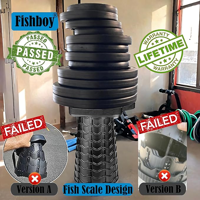 Fishboy Upgraded Square Collapsible Stool, 400lbs Max Weight, Lightweight But Sturdy, Portable Retractable Folding Telescoping Foldable Camping Stool for Adults Outdoor Fishing Hiking BBQ