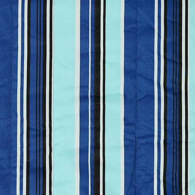 Sunnydaze Double Quilted Fabric Hammock with Universal Steel Stand - 450-Pound Capacity - Black Stand - Catalina Beach