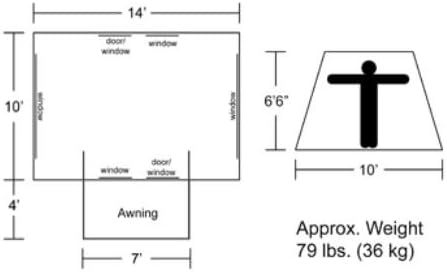 Kodiak Canvas Flexbow Kodiak 6041VX 8-Person 3-Season Tent with Free Standing Setup, 6.5' Peak Height, Green, Cotton Duck Canvas, Hydra-Shield™ Rainfly, Flex-Bow Frame, 15 Min Assembly, Limited