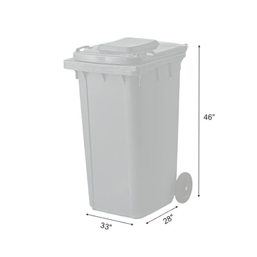 PRO&Family Wheeled Outdoor Trash Can Garbage Can Garage Trash Can for Restaurants/Hospitals/Offices/Back of House/Warehouses/Home (Gray, 96 Gallon)