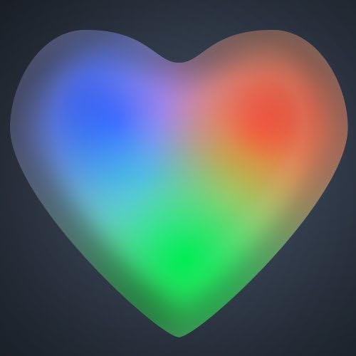 Aurora Color Changing LED Heart Light Up Body Lights Lapel Pins (25-Pack)