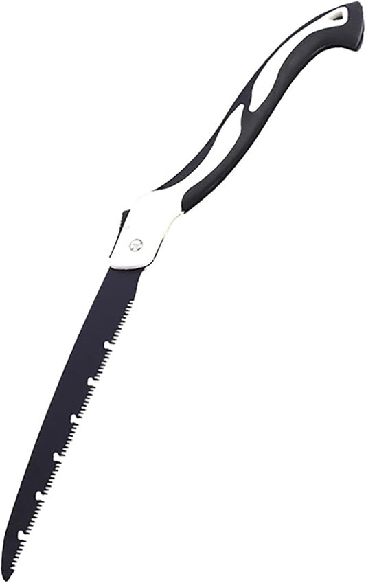 Folding Saw with Rubber Handle, 24.8 Inch Manganese Steel SK-5 Blade Pruning Saw for Hunting, Gardening, Camping and Trimming (blade 29cm)