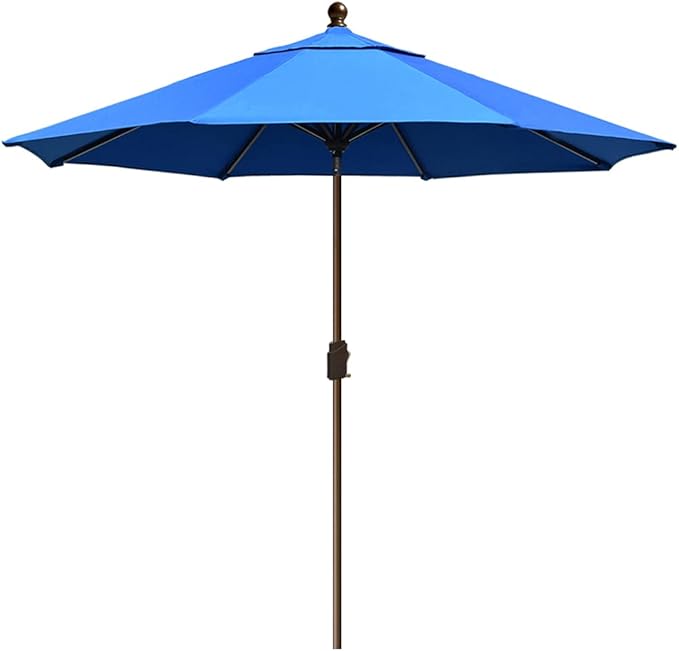EliteShade USA 10-Year-Non-Fading 9Ft Market Umbrella Patio Umbrella Outdoor Table Umbrella with Ventilation,Royal Blue