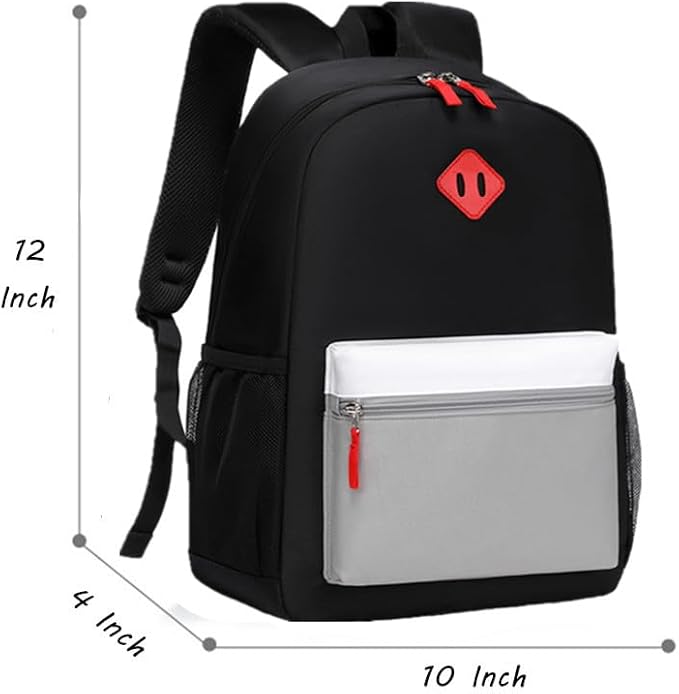 Preschool Backpack Kindergarten Toddler School Backpacks 2-4 Years for Boys and Girls with Chest Buckle (Black Grey, Small-12 H(not Fit Folder))