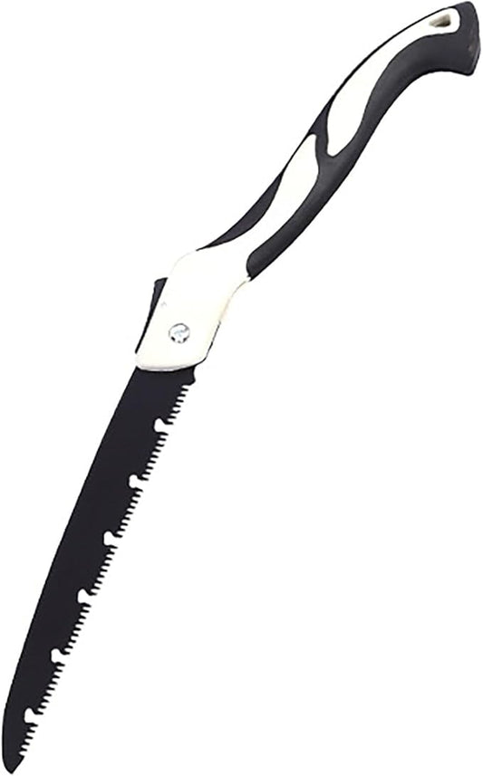 Folding Saw with Rubber Handle, 20.4 Inch Manganese Steel SK-5 Blade Pruning Saw for Hunting, Gardening, Camping and Trimming (blade 27cm)