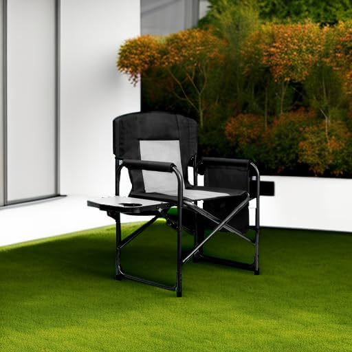 Camping Chairs, Folding Chairs for Outside, Directors Chairs Foldable Adults Heavy Duty,Support to 450LBS