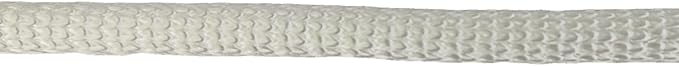 3/8 inch White Dacron Polyester Rope - 250 Foot Spool | Solid Braid - Industrial Grade - High UV and Abrasion Resistance - Low Stretch