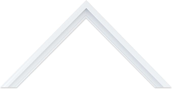 Frame My Mirror White Metal Framed Mirror, 28" x 54" Mirror for Bathroom, Metal Frame, True Reflections Glass, Pure White Finish, Stanton Design, Hangs Horizontally or Vertically, Made in USA